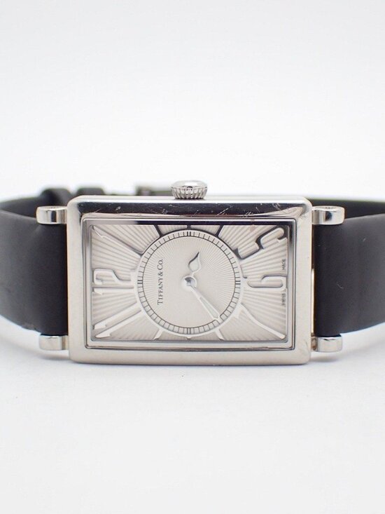 Tiffany & Co Gallery Quartz Watch White Dial Leather Strap Pawn main image 2